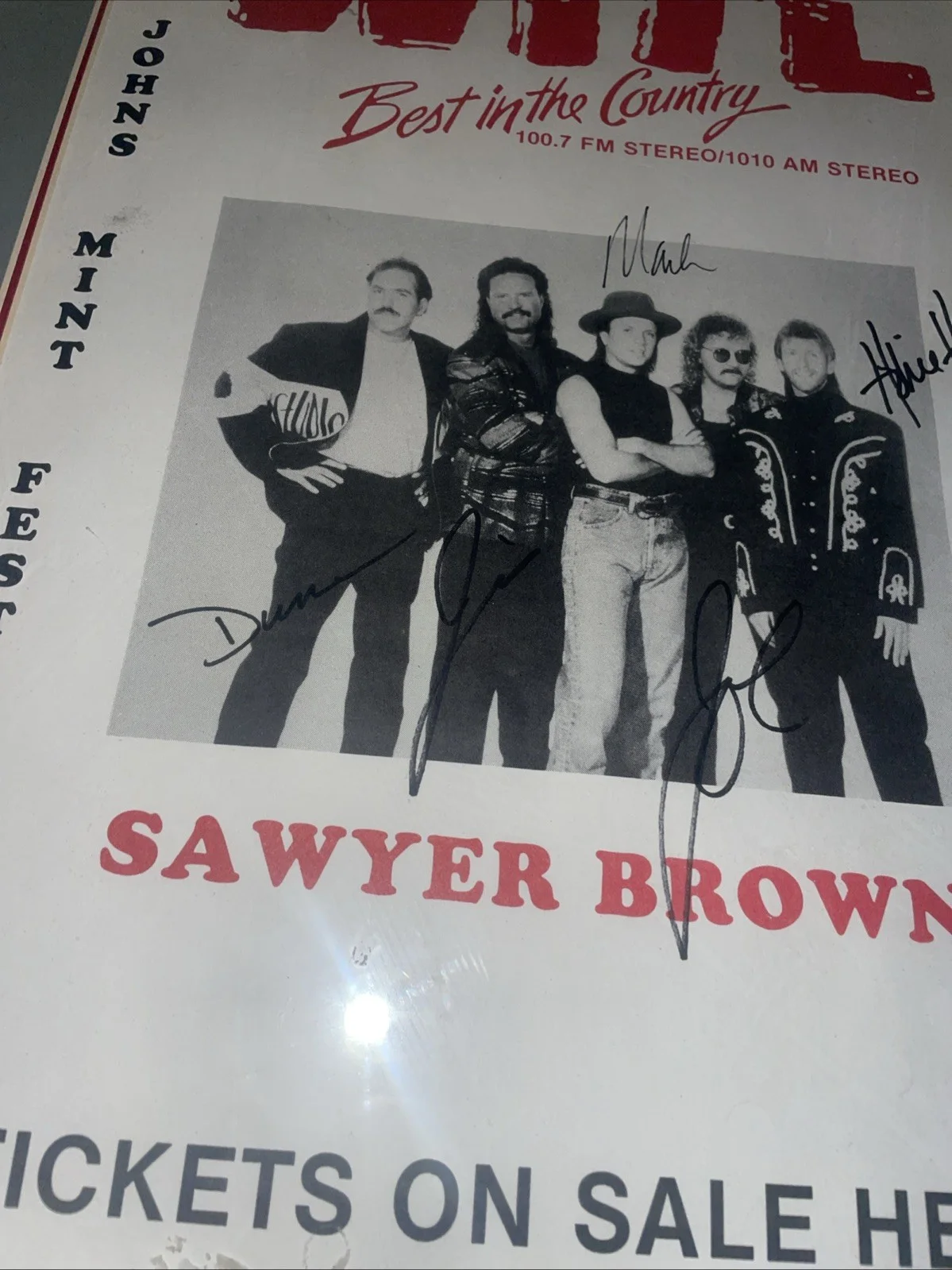 Autographed Country Music Group Sawyer Brown WITL 100.7 mint Festival, изображение 5
