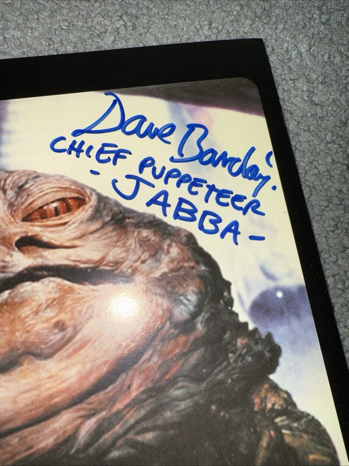 Dave Barclay AUTOGRAPH SIGNED 8x10 Star Wars Jabba the Hutt, image 2