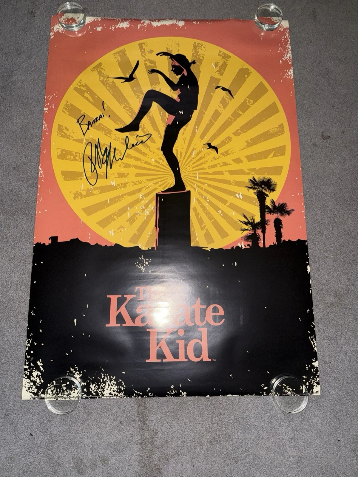Ralph Macchio AUTOGRAPH SIGNED 24x36 Karate Kid Poster Quote PROOF, image 3