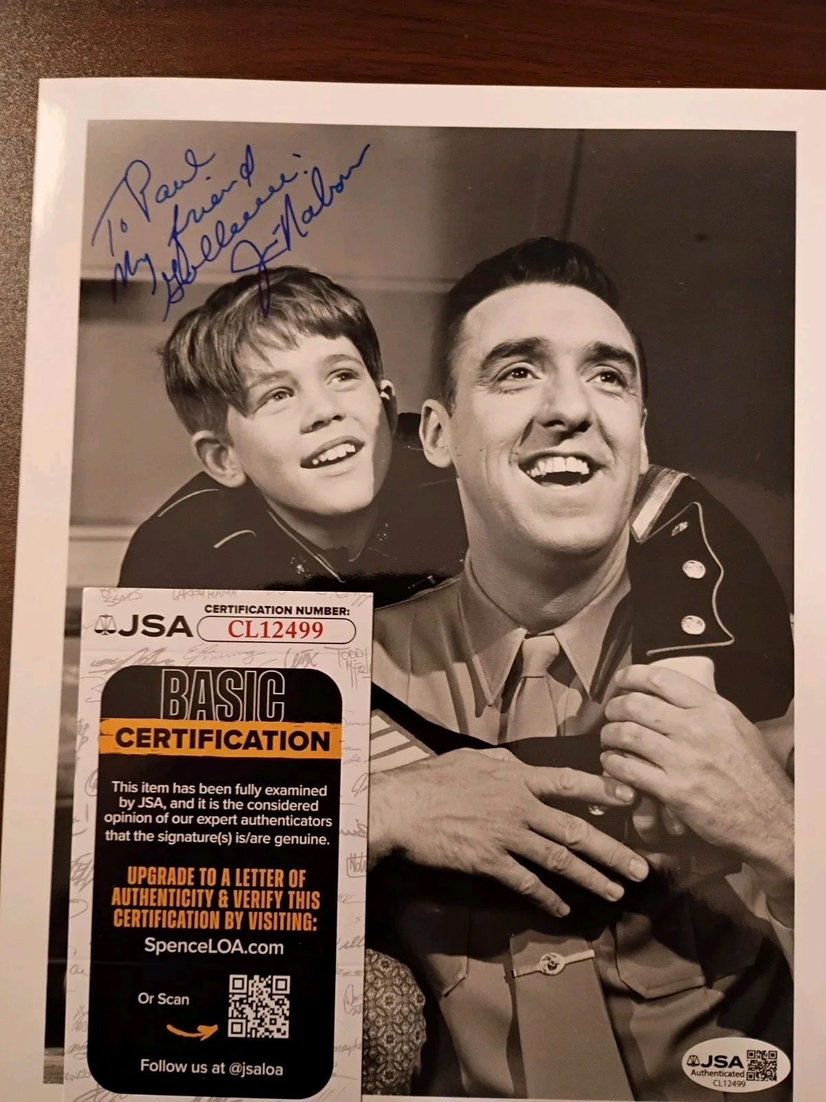 Jim Nabors — JIM NABORS Signed Autographed 8x10 Photo as GOME PYLE (d.2017) JSA COA, изображение 5
