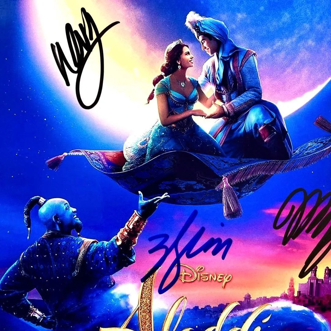 Will Smith Naomi Scott Mena Massoud — Will Smith Naomi Scott Mena Massoud Autographed Photo 10x8 with Certificate, image 2