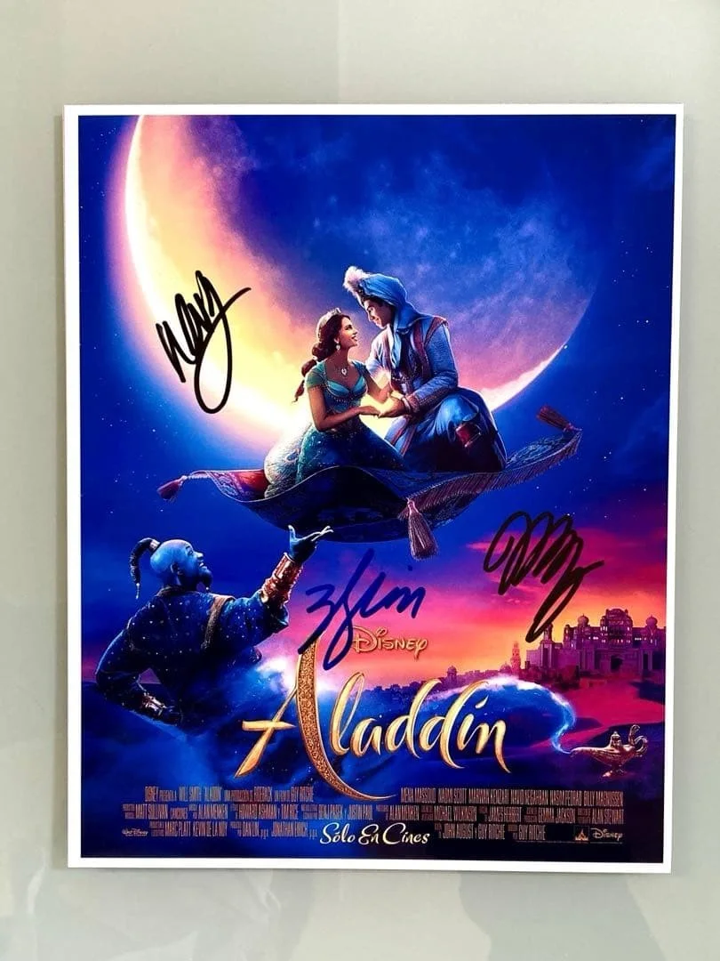 Will Smith Naomi Scott Mena Massoud — Will Smith Naomi Scott Mena Massoud Autographed Photo 10x8 with Certificate, image 3
