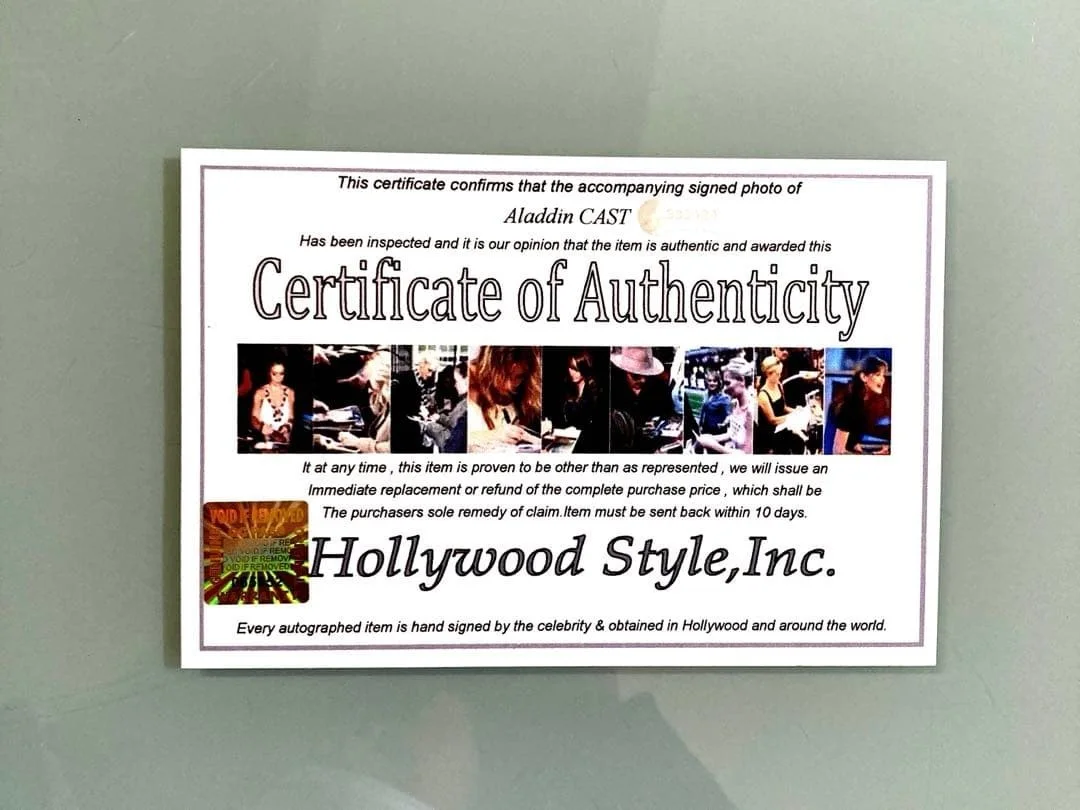 Will Smith Naomi Scott Mena Massoud — Will Smith Naomi Scott Mena Massoud Autographed Photo 10x8 with Certificate, image 4