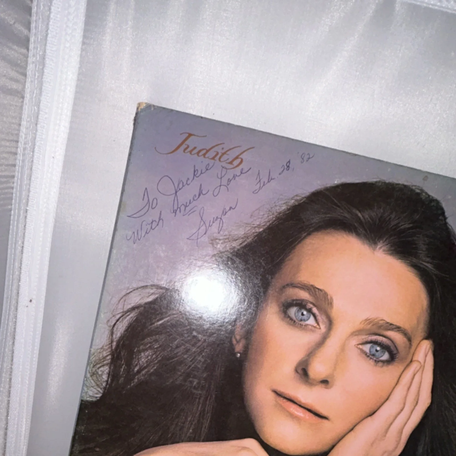 Judy Collins Judith Autographed Original Vinyl Record Gatefold Elektra EC 6166, image 2