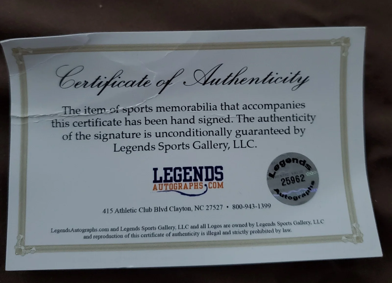 Warrington Gillette Friday the 13th Signed Machet/Knife COA, image 4