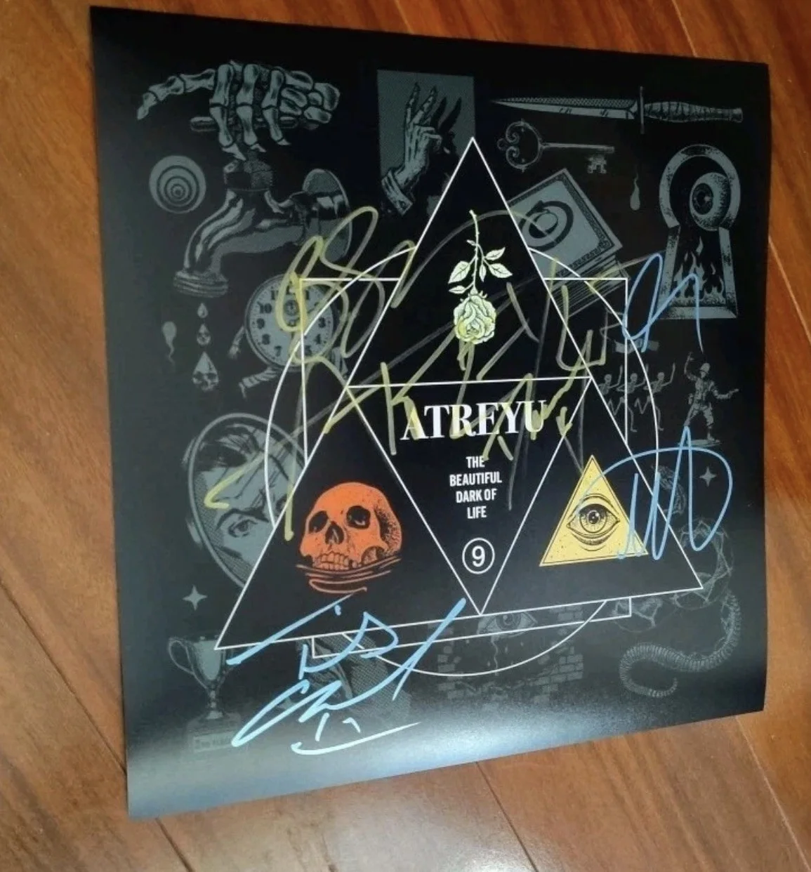 Atreyu Signed Full Band 12x12 Poster Rock Metal Band, изображение 3