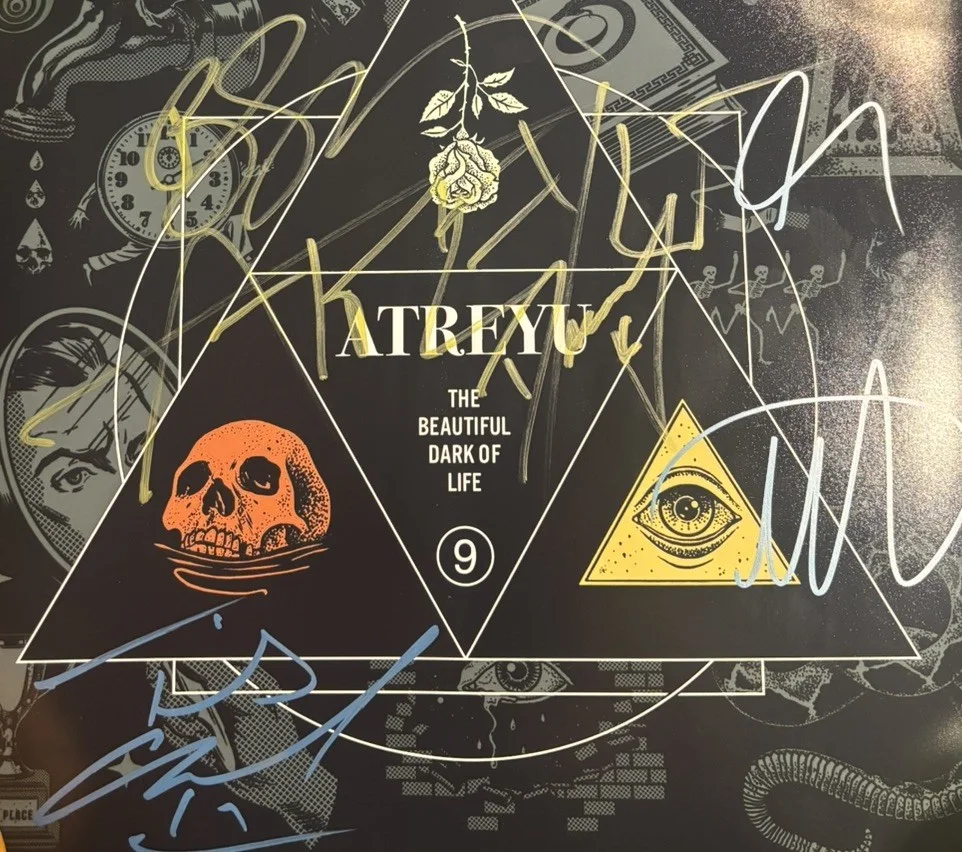 Atreyu Signed Full Band 12x12 Poster Rock Metal Band, изображение 4