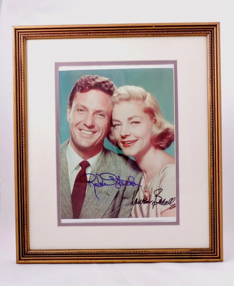 Robert Stack, Lauren Bacall — Lauren Bacall & Robert Stack The Gift of Love 8 x10 Color Photo Signed Frame COA, image 5