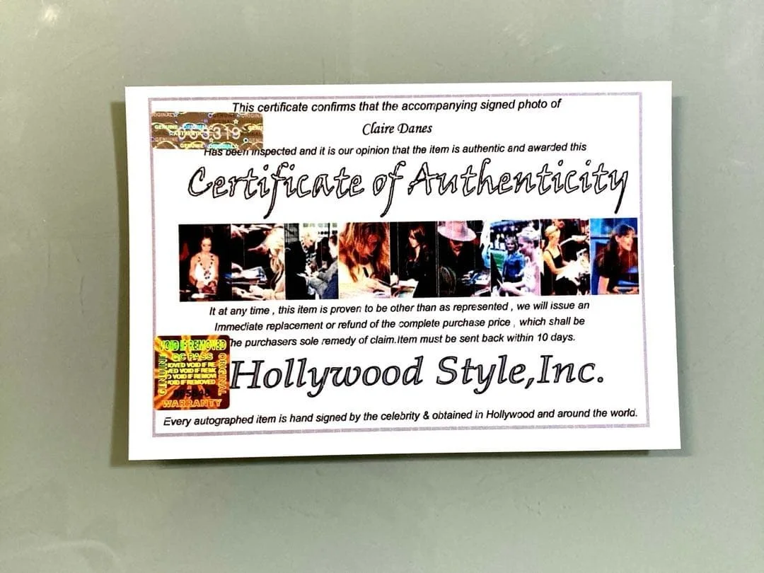 Claire Danes — Claire Danes Autographed Photo 10x8 with Certificate Actress Memorabilia, изображение 4