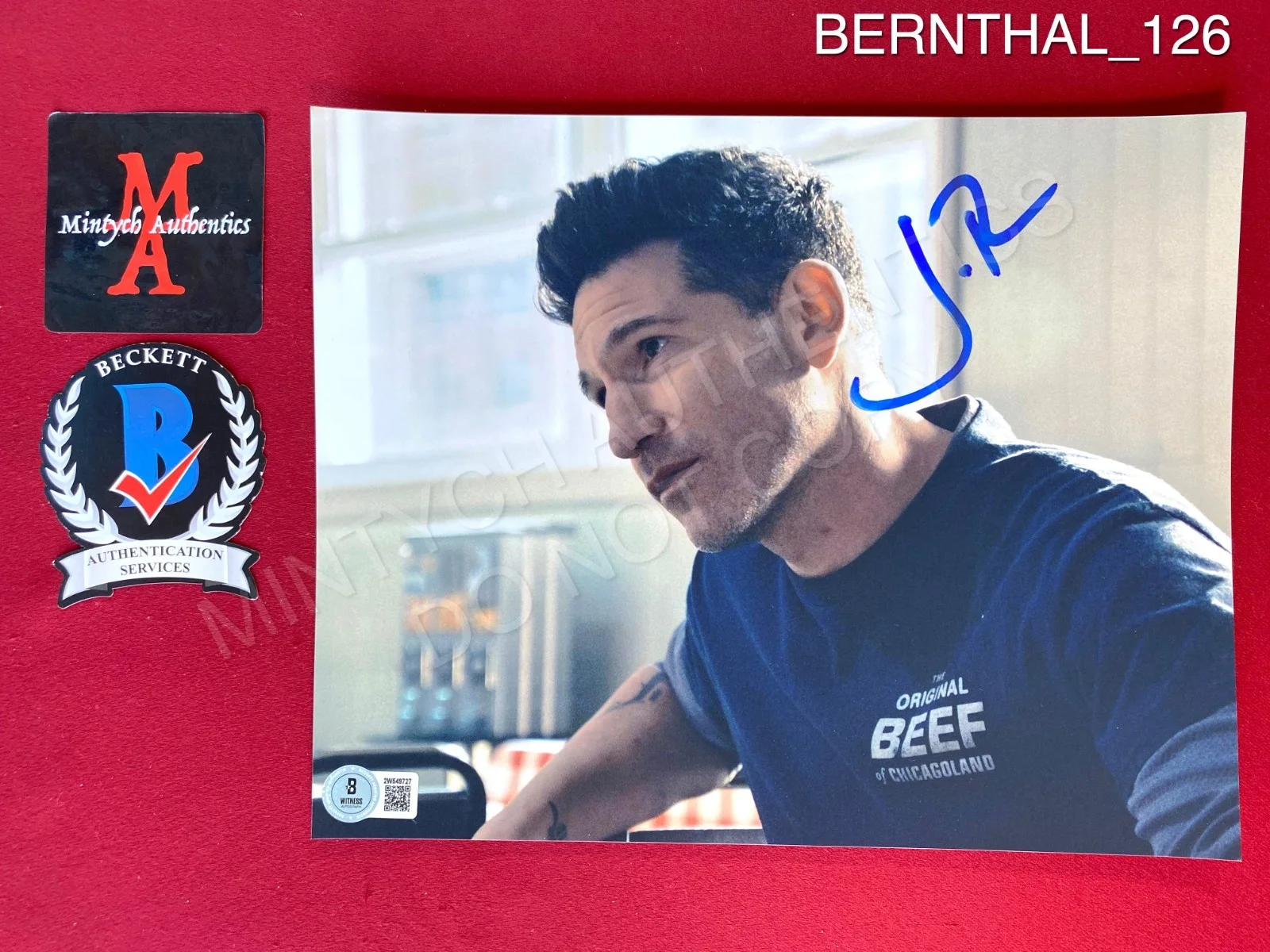 Jon Bernthal — Jon Bernthal autographed signed 8x10 photo The Bear Beckett COA