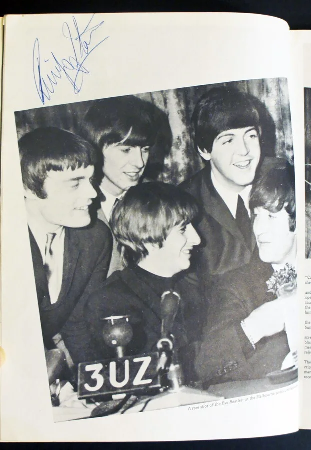RINGO STARR SIGNED PSA/DNA - Full Name Autograph! - Beatles Down Under, 1982, image 3