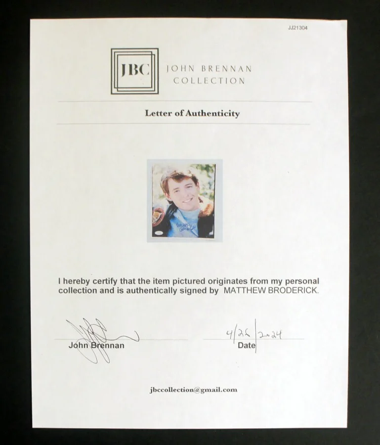 Matthew Broderick — *JSA CERT* MATTHEW BRODERICK SIGNED Young & Smiling Ferris Bueller 8x10 Color!, image 5