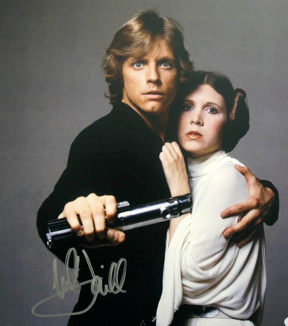 Mark Hamill — *PSA/DNA* MARK HAMILL SIGNED Huge Star Wars Photo with Carrie Fisher (Skywalker), изображение 4