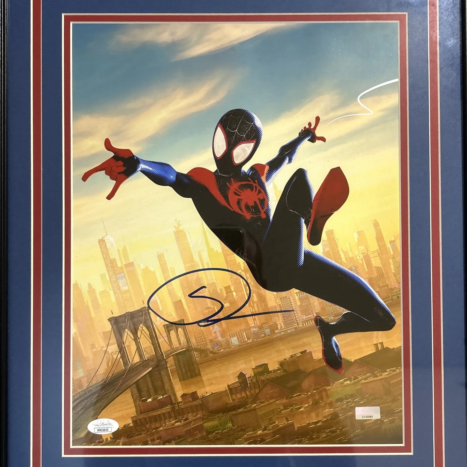 Shameik Moore — Shameik Moore Signed Spider-Man Miles Morales Into The Spider-Verse 11x14 JSA, изображение 2
