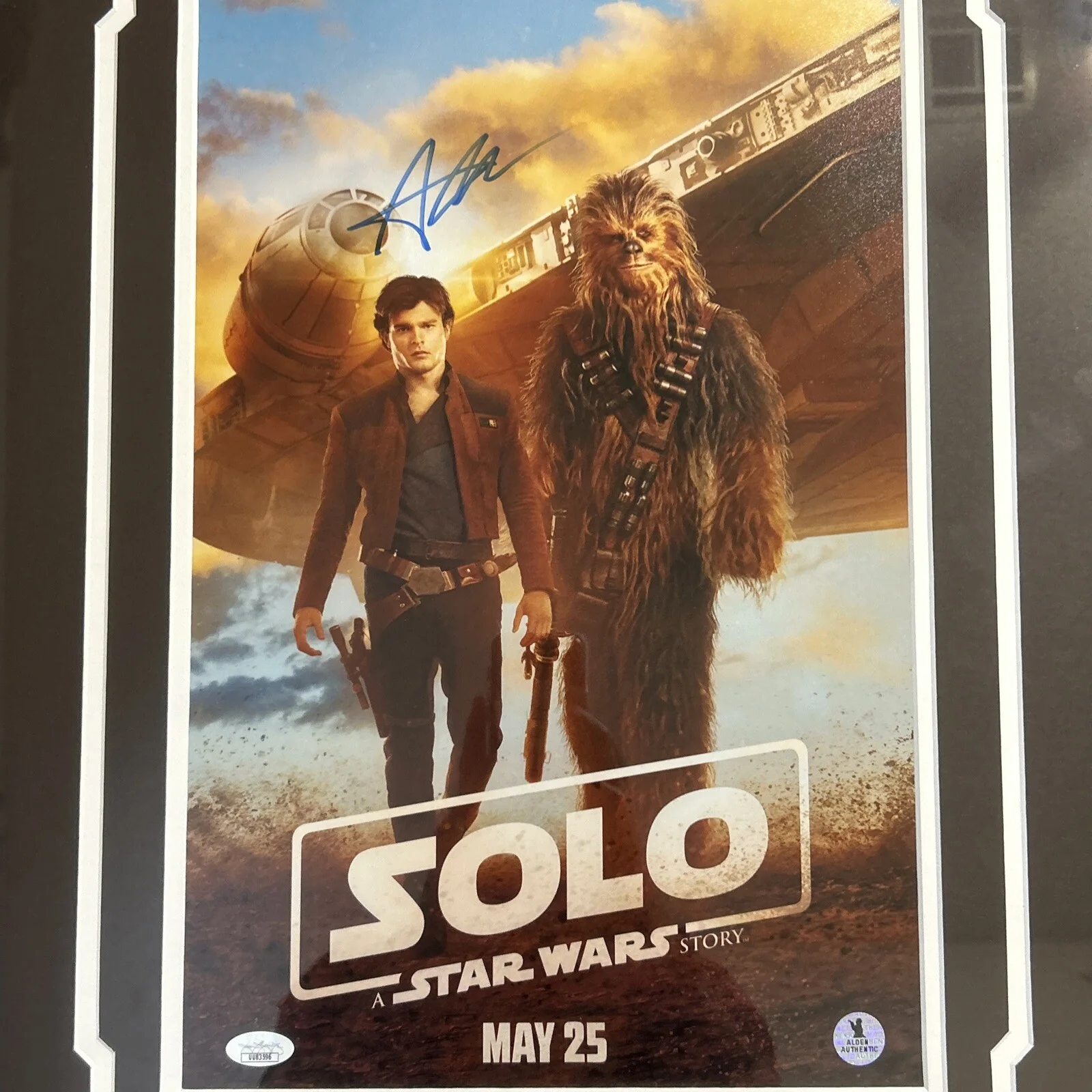 Alden Ehrenreich — Alden Ehrenreich Signed Solo A Star Wars Story 11x16 Framed JSA, изображение 2