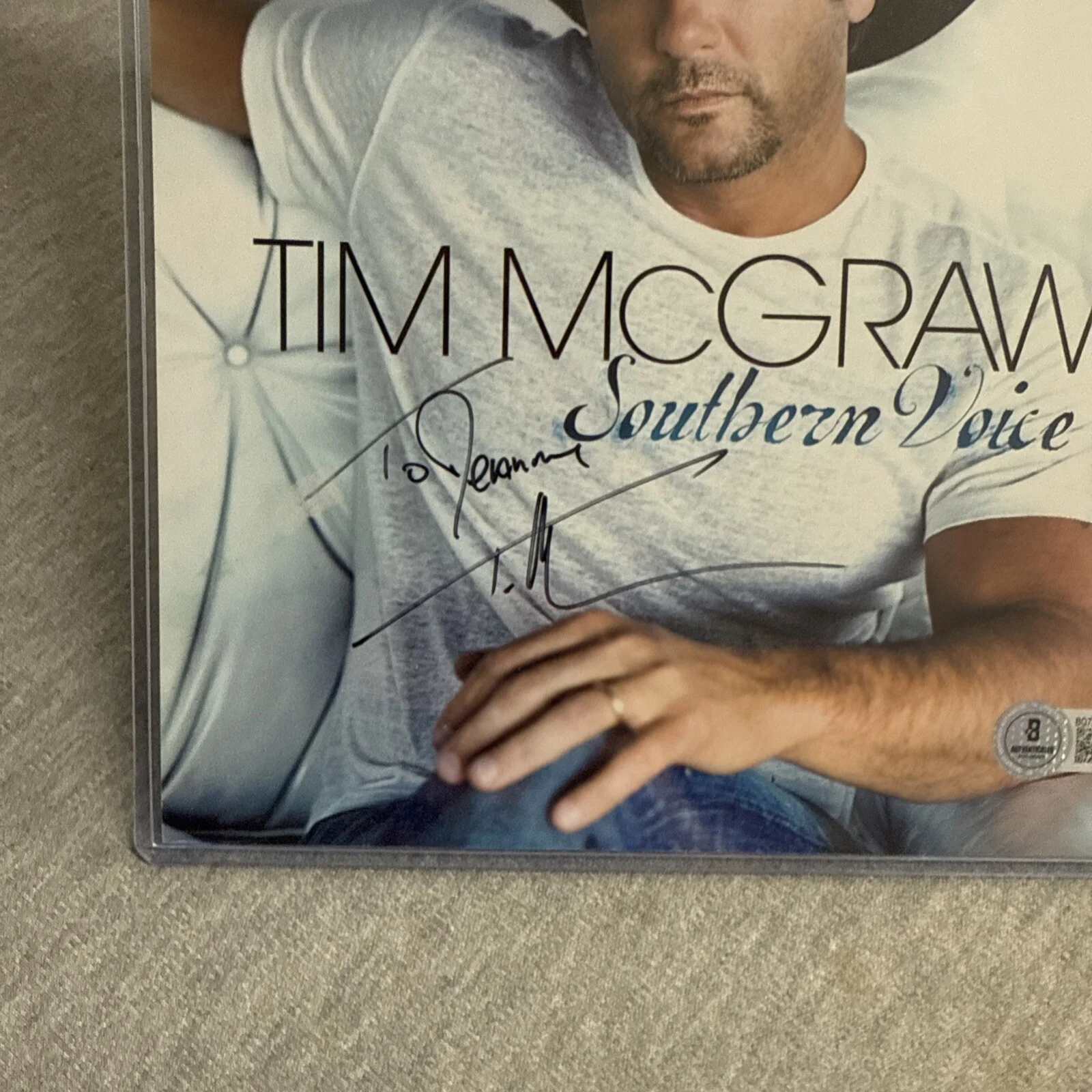 Tim McGraw Autographed Southern Voice Country Music Signed 8"x10" BAS, image 2