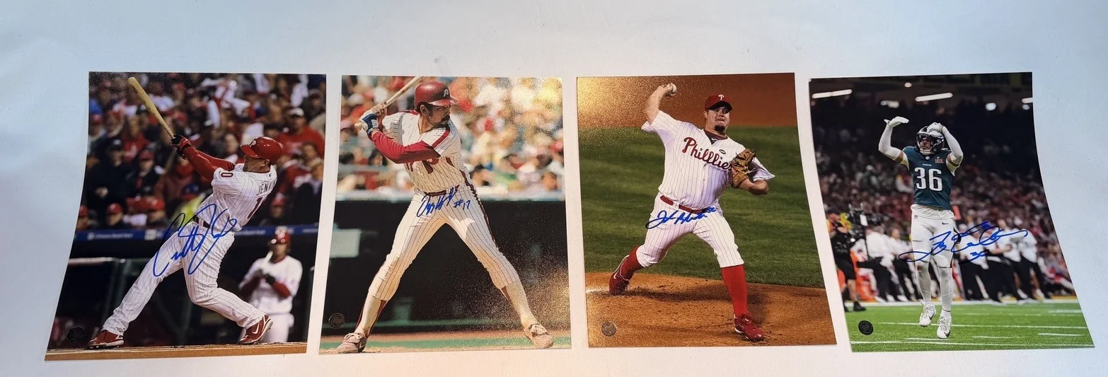 Lot of 4 Philadelphia Players Signed 8x10 Photos COA READ DESCRIPTION, изображение 2