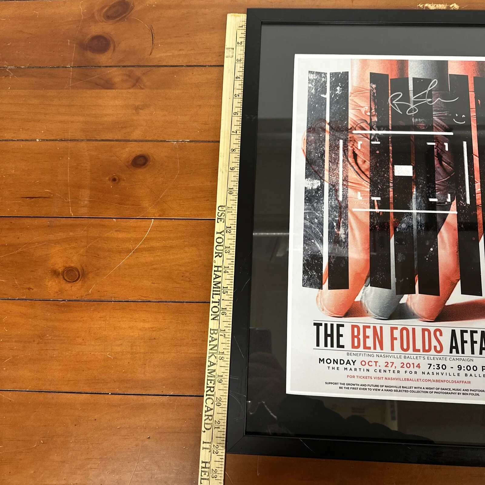 2014 Ben Folds “THE BEN FOLDS AFFAIR” Signed Autograph, изображение 5