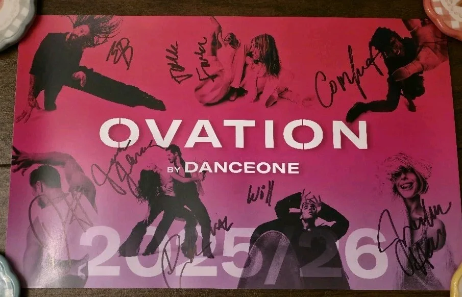 Ovation Dance Poster Autographed Derek & Julianne Hough, Mark Ballas, Val, Jenna, image 2