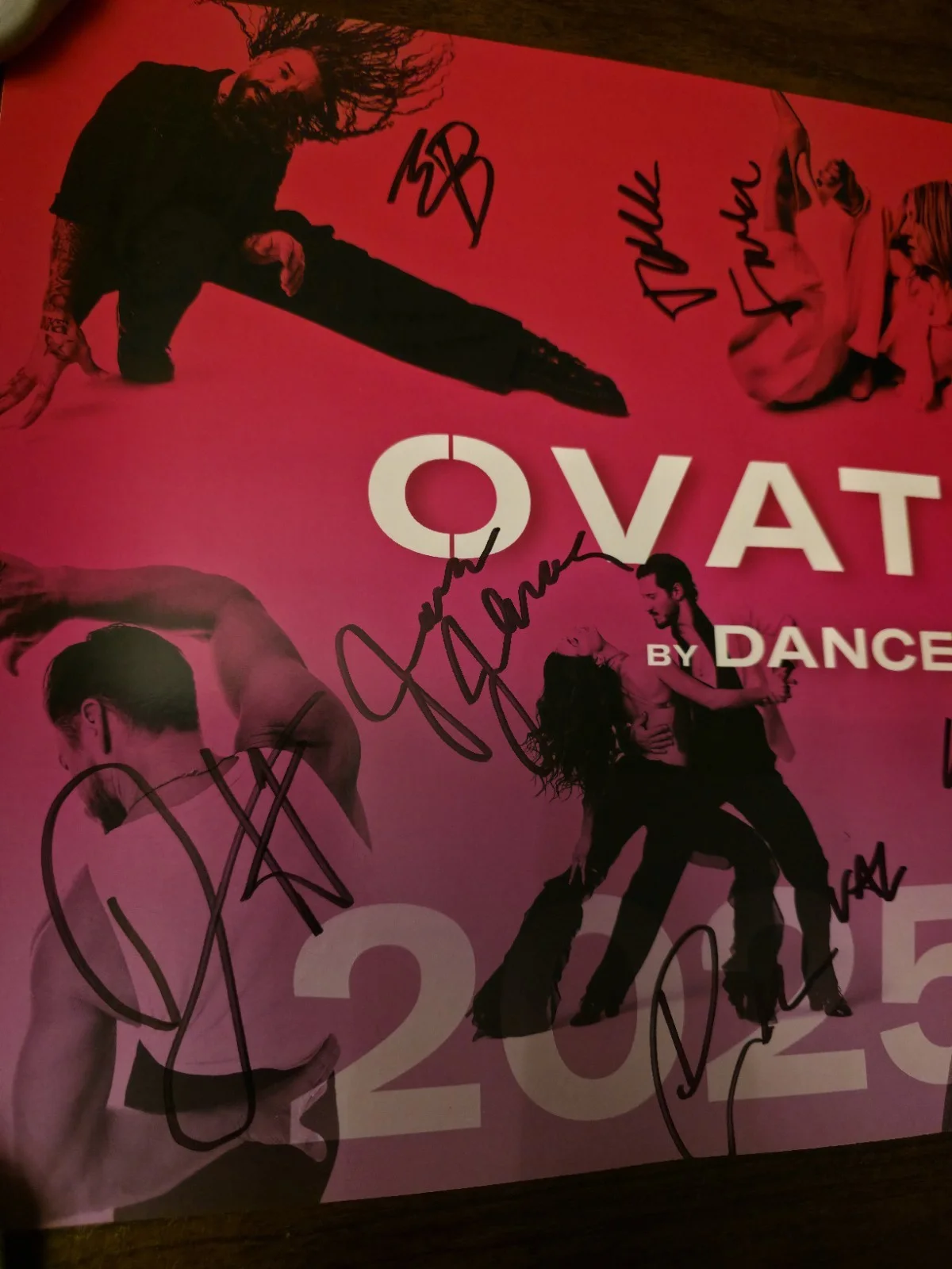 Ovation Dance Poster Autographed Derek & Julianne Hough, Mark Ballas, Val, Jenna, image 3