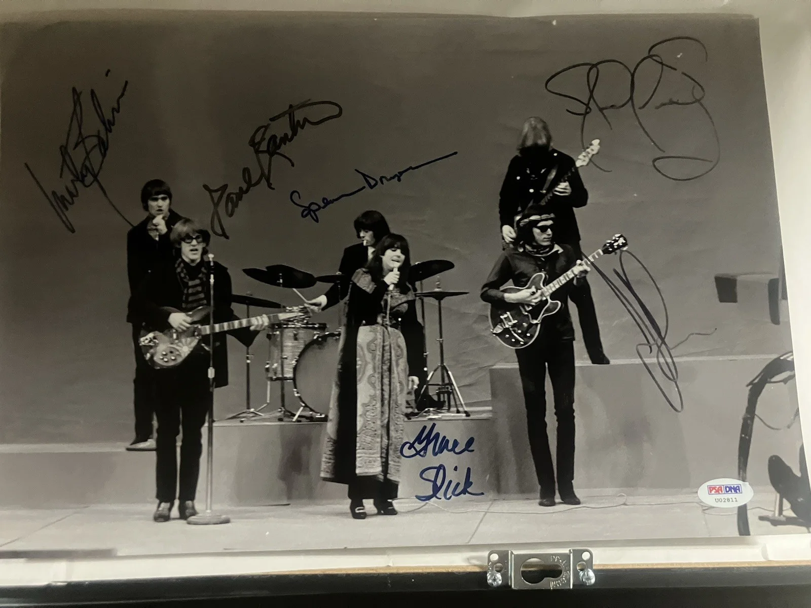 JEFFERSON AIRPLANE SIGNED PHOTO X6 GRACE JORMA MARTY PAUL JACK SPENCER PSA RARE, изображение 4