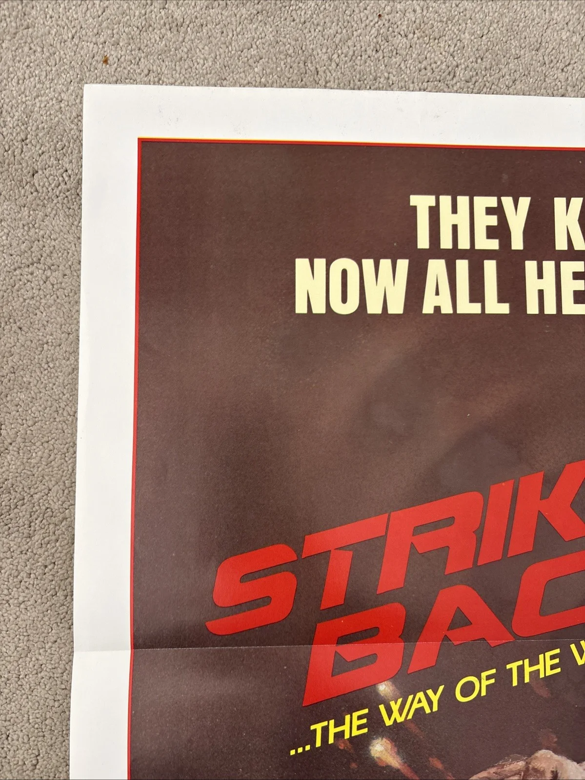 Striking Back (1981) Original US One Sheet Movie Poster, image 2