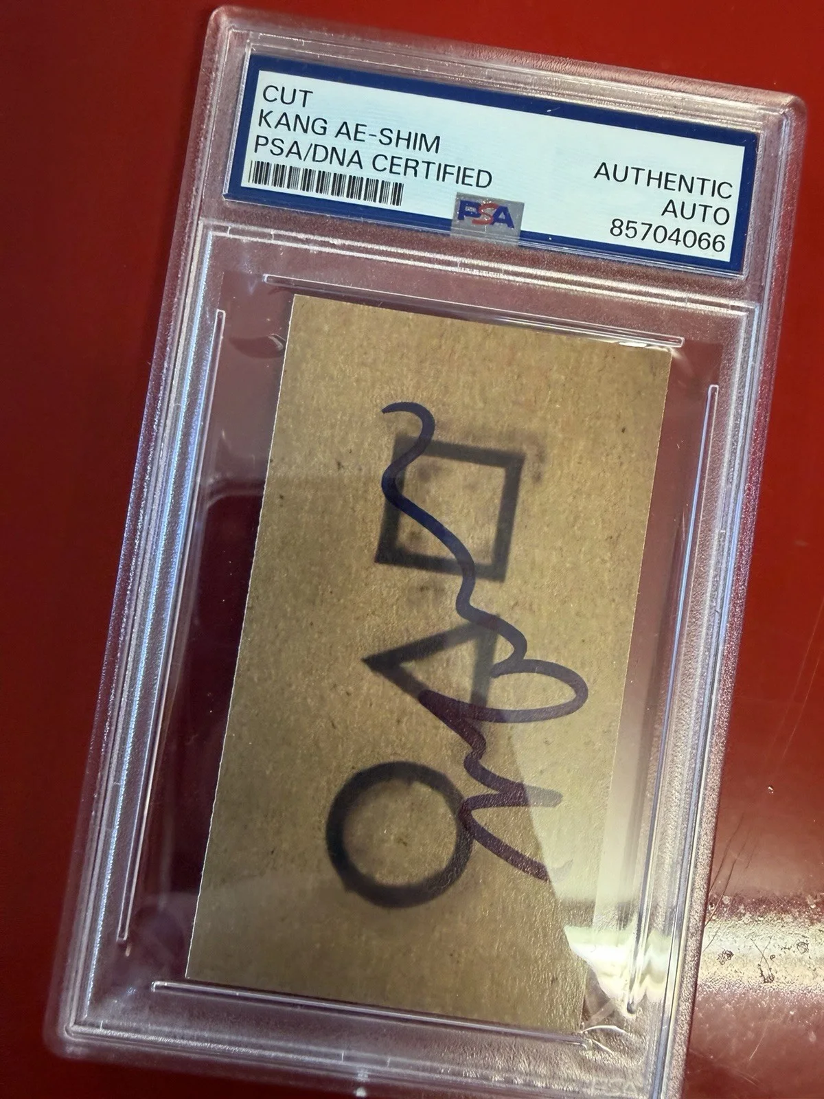 Kang Ae-Sim Signed Squid Game Invitation Card PSA DNA SLAB RARE Player 149, image 2