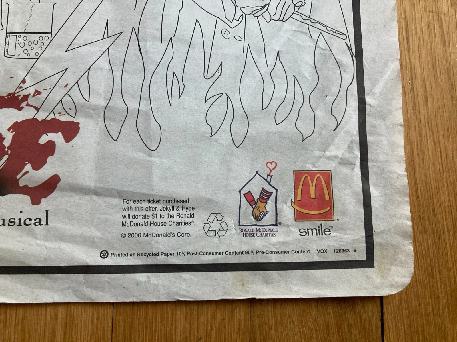 Sebastian Bach — Sebastian Bach Signed Autographed Jekyll & Hyde 11x14 McDonalds Placemat JG COA, изображение 5