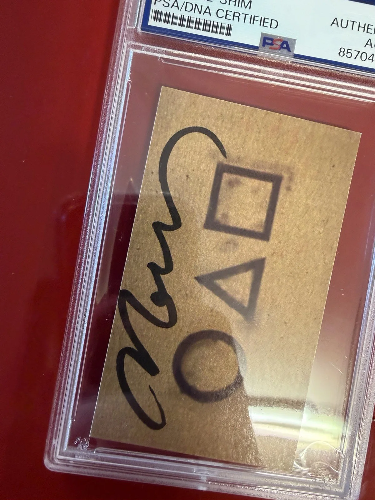 Kang Ae-Sim Signed Squid Game Invitation Card PSA DNA SLAB RARE Player 149, image 2