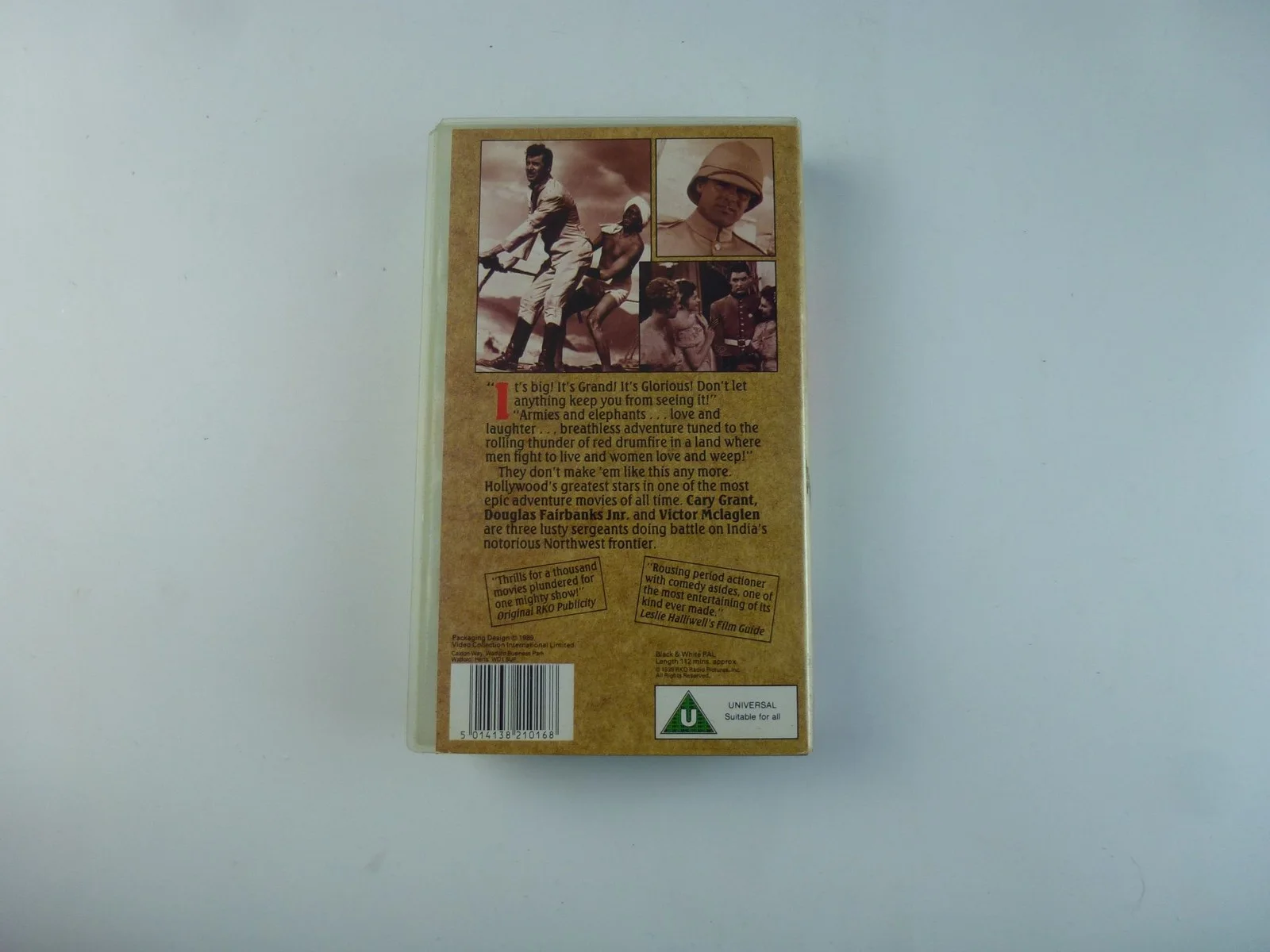 Gunga Din Cinema Club VHS Video Cary Grant Victor McLaglen Douglas Fairbanks, изображение 3