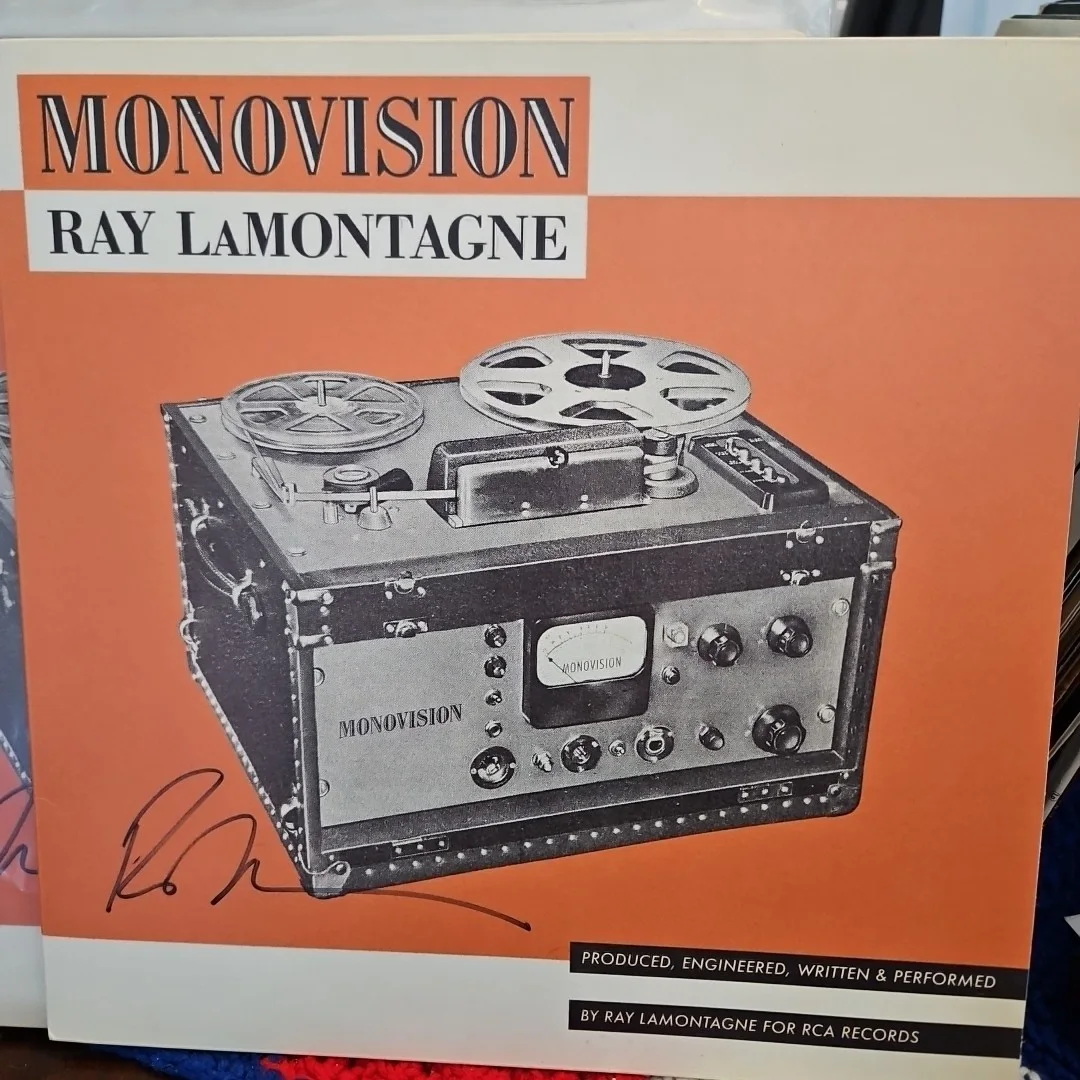 Ray LaMontage Signed Monovision Album Vinyl Jacket. Just The Jacket No Vinyl, image 2