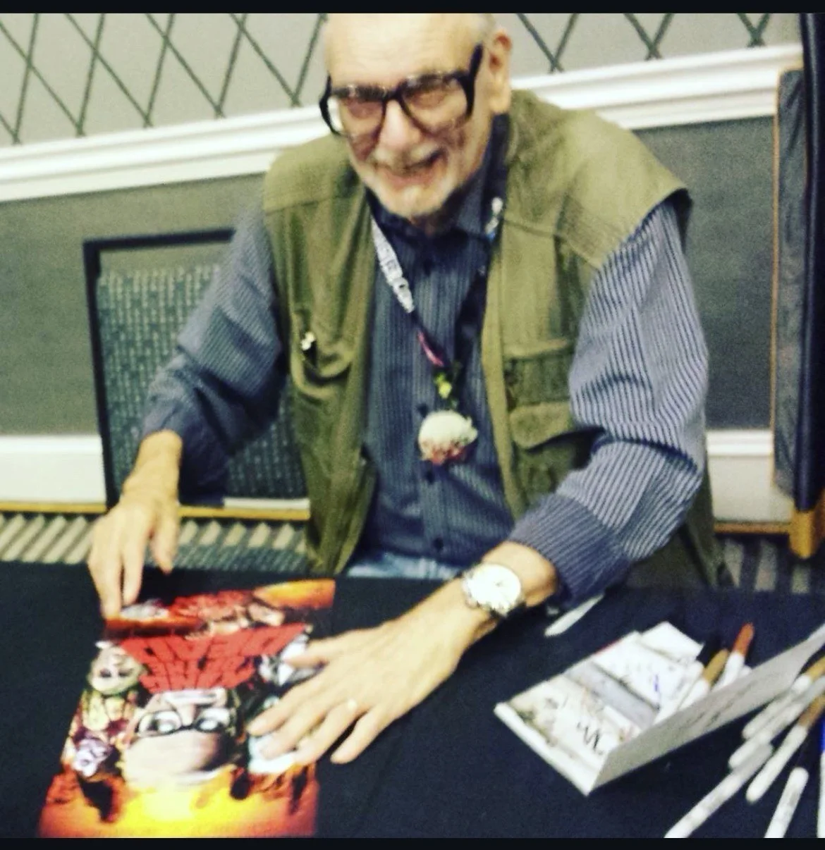 George A. Romero — George A. Romero Signed king of the dead poster mad monster party 2016, изображение 3