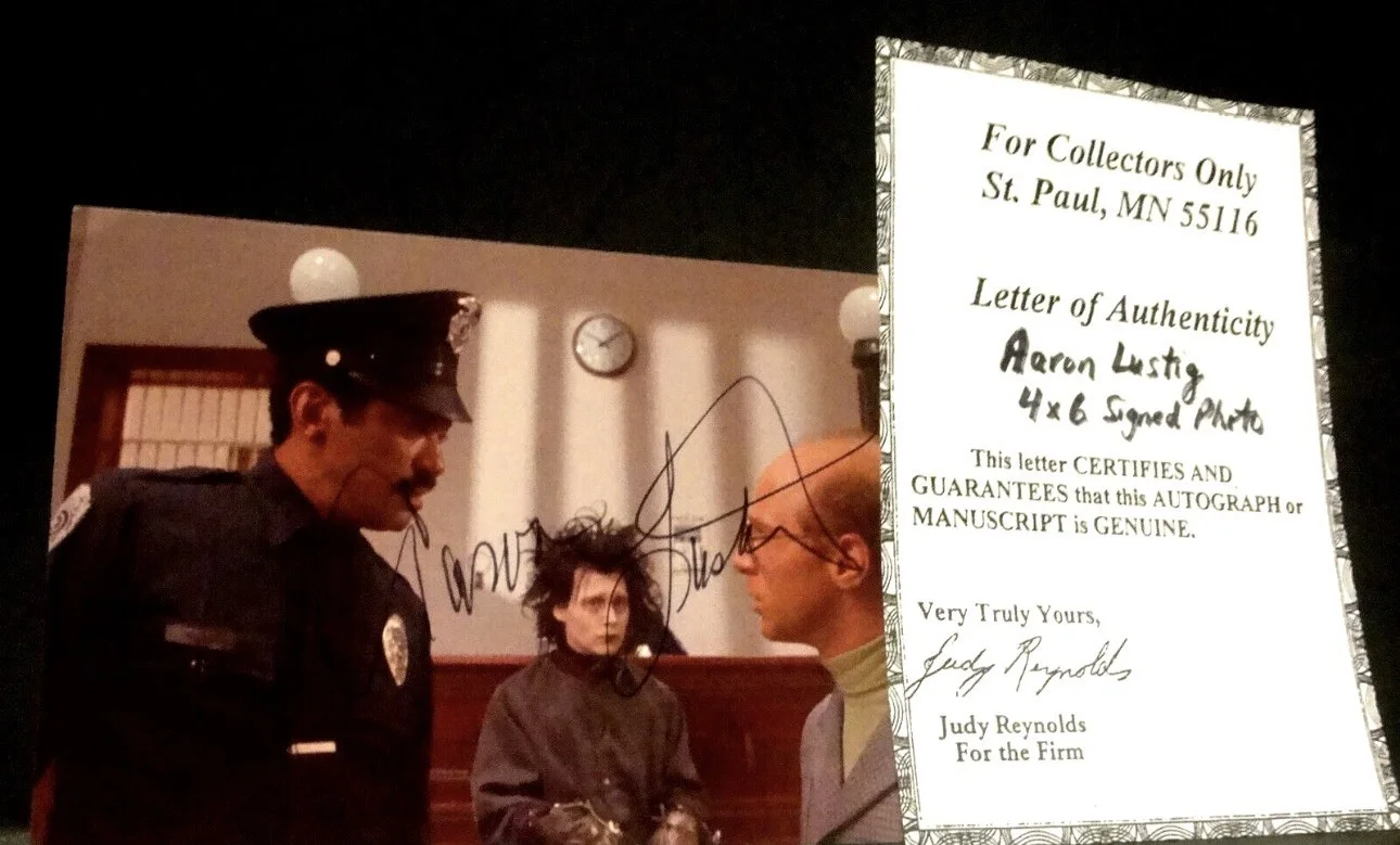 Edward Scissorhands signed by Aaron Lustig Autograph 4x6 Photo w/COA-, image 2