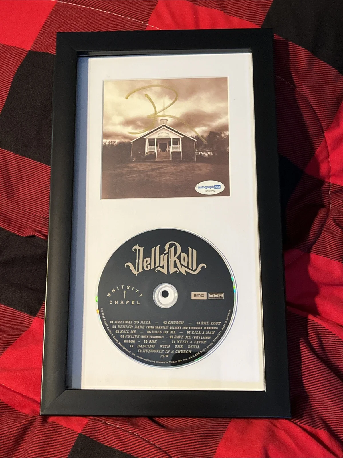 JELLY ROLL SIGNED AUTOGRAPH FRAMED CD DISPLAY ACOA COA WHITSITT CHAPEL ALBUM, image 3
