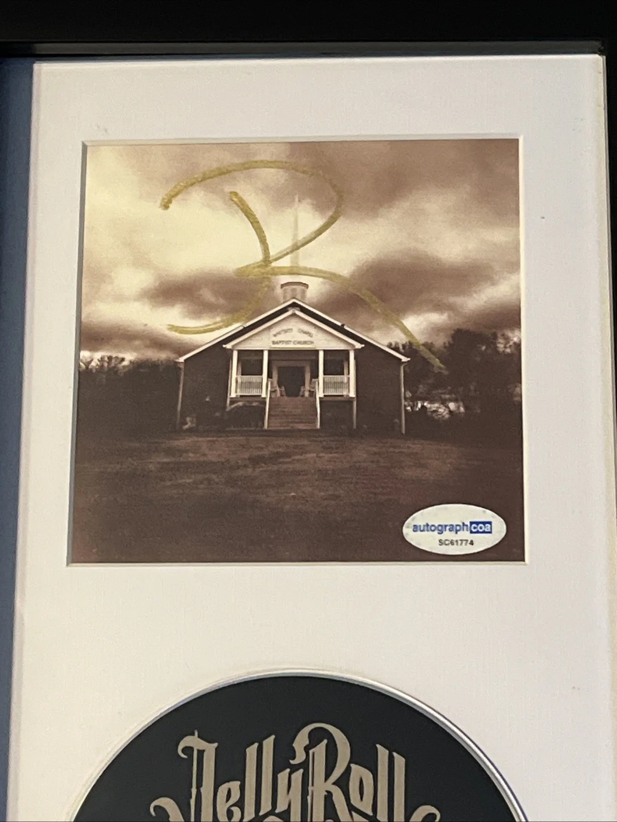 JELLY ROLL SIGNED AUTOGRAPH FRAMED CD DISPLAY ACOA COA WHITSITT CHAPEL ALBUM, image 4