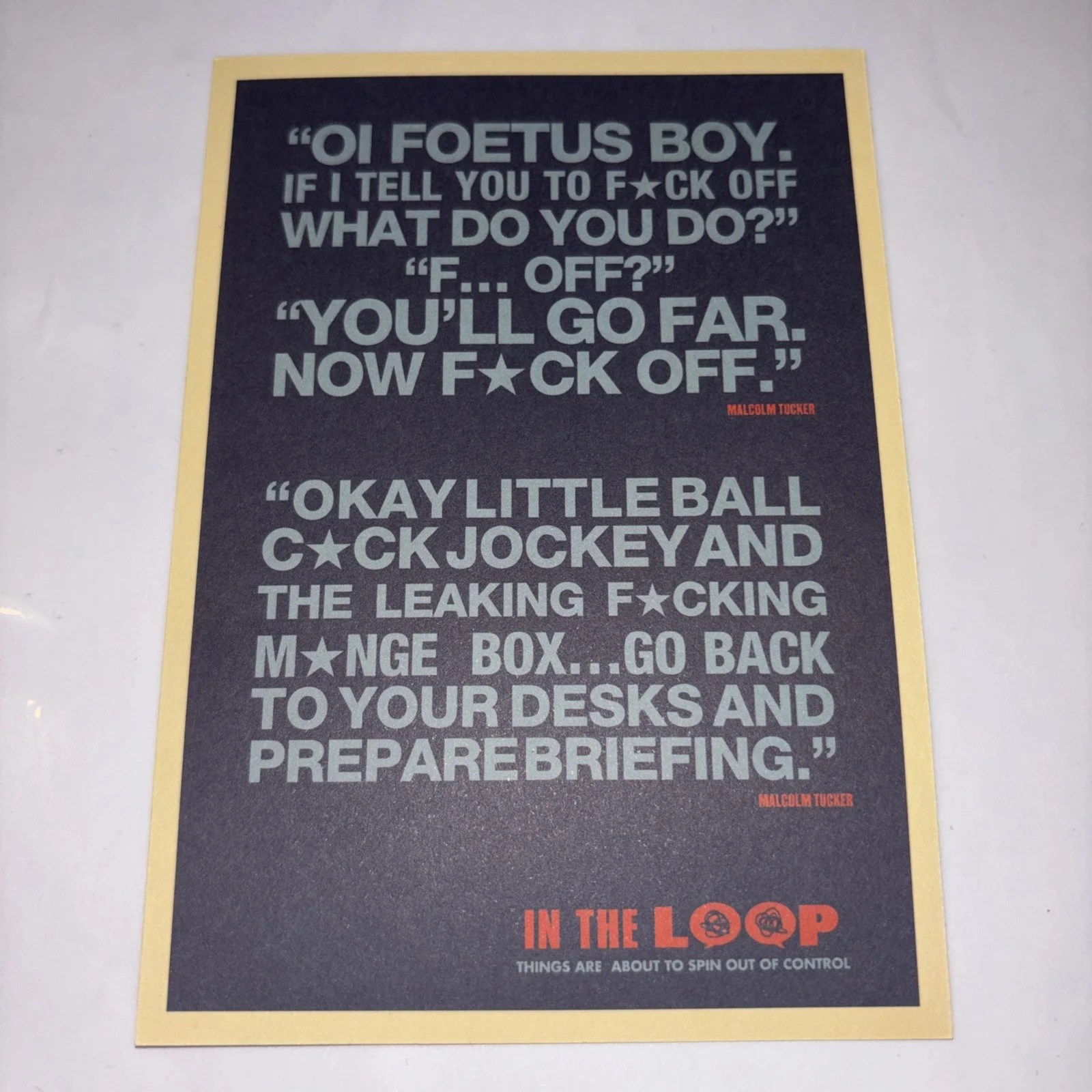 IN THE LOOP Film 6 X 4.5 Inch Approx Promotional Cards, изображение 3