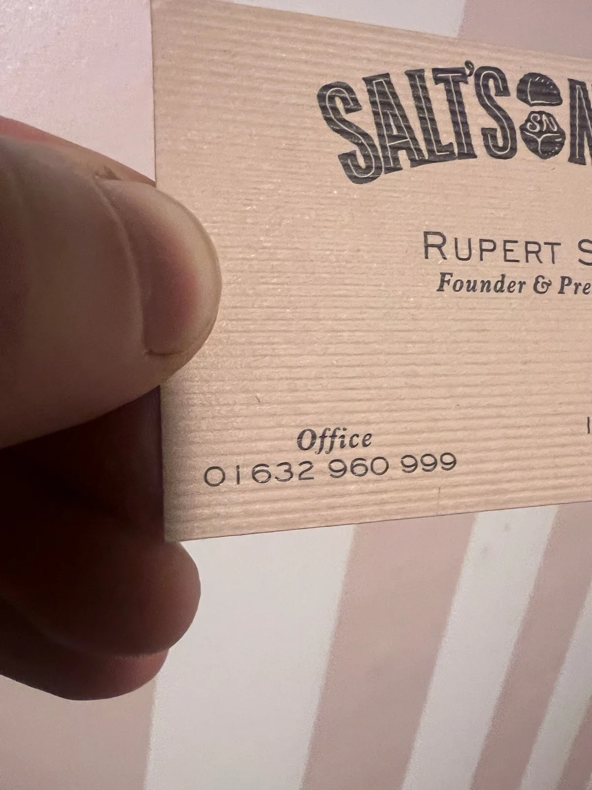 Charlie & The Chocolate Factory - SALTS NUTS BUSINESS CARD Movie Prop, изображение 5