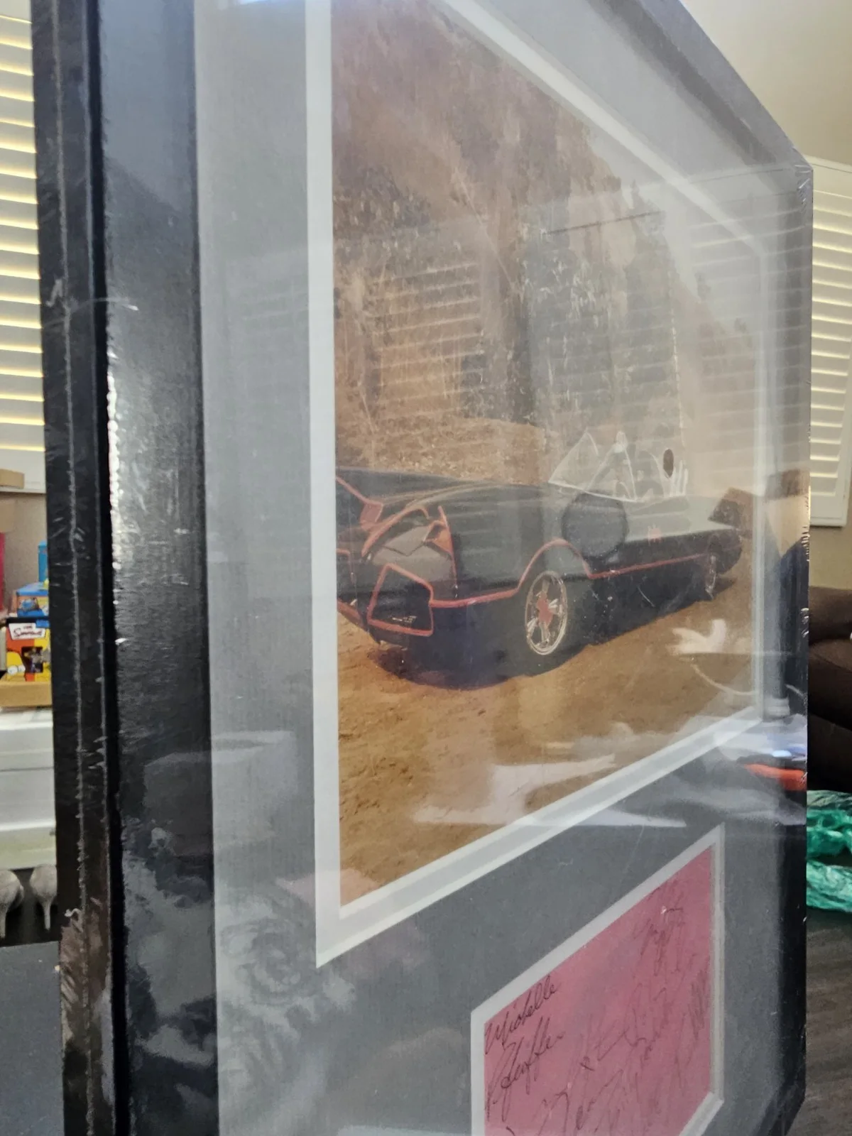 Batmobile Framed 13x17 Famous Signed By Nicholson, Pfeiffer, Keaton, B.Dee.Willi, image 4