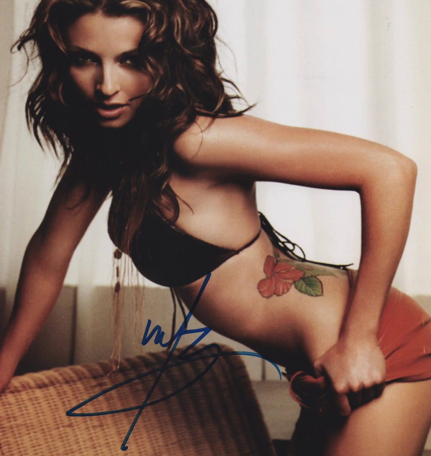 RACHEL PERRY hand-signed SEXY SEDUCTIVE 8x10 w/ uacc rd coa CLOSEUP IN BLACK BRA, изображение 2