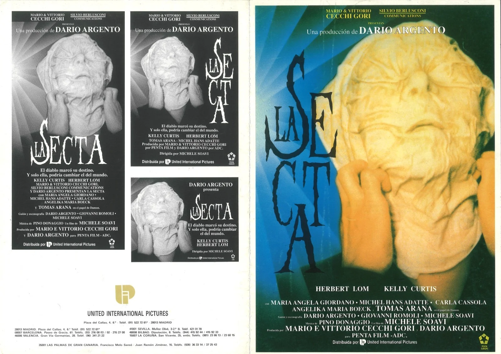 LA SECTA aka THE SECT (1) / ORIGINAL SPANISH PRESS SHEET / ARGENTO, image 2