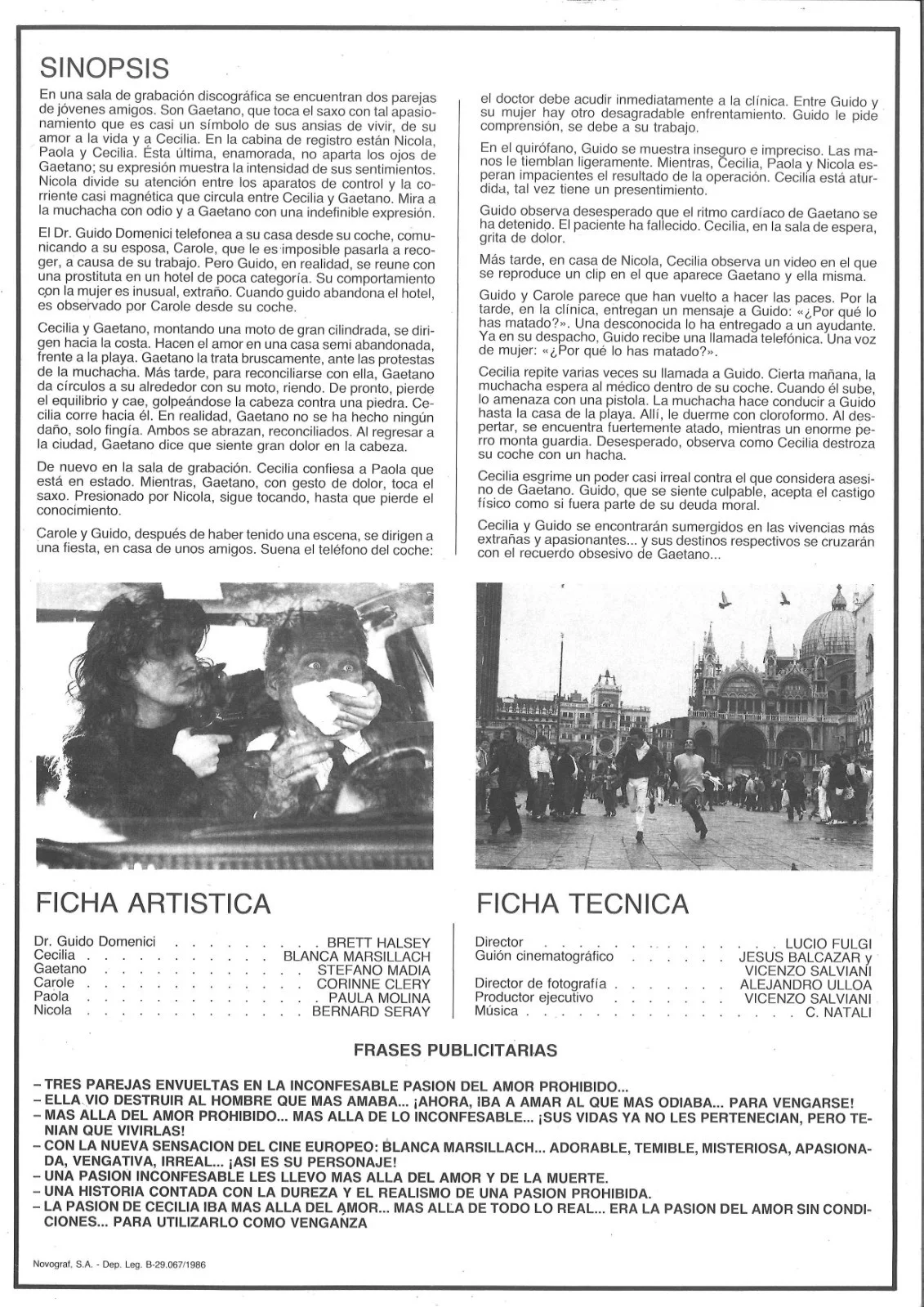 LA MIEL DEL DIABLO aka THE DEVIL'S HONEY (1) / ORIGINAL SPANISH PRESS SHEET, изображение 2