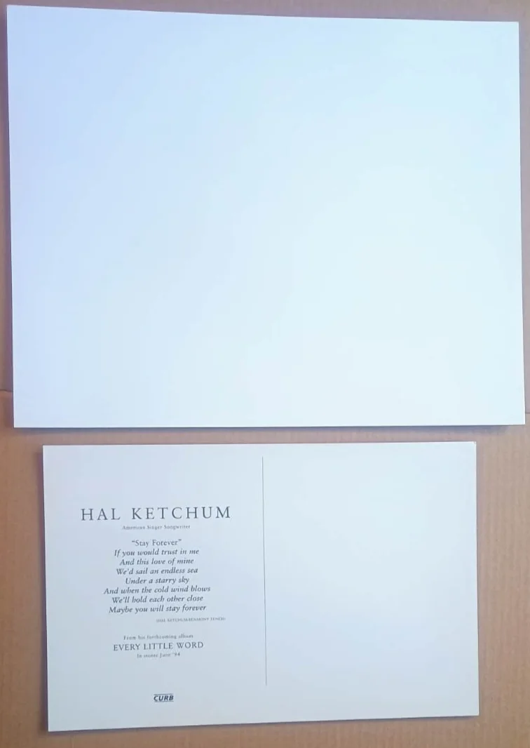 HAL KETCHUM: Hand-Signed Autographed 8x10 Photo & Post Card (ESTATE SALE), изображение 2