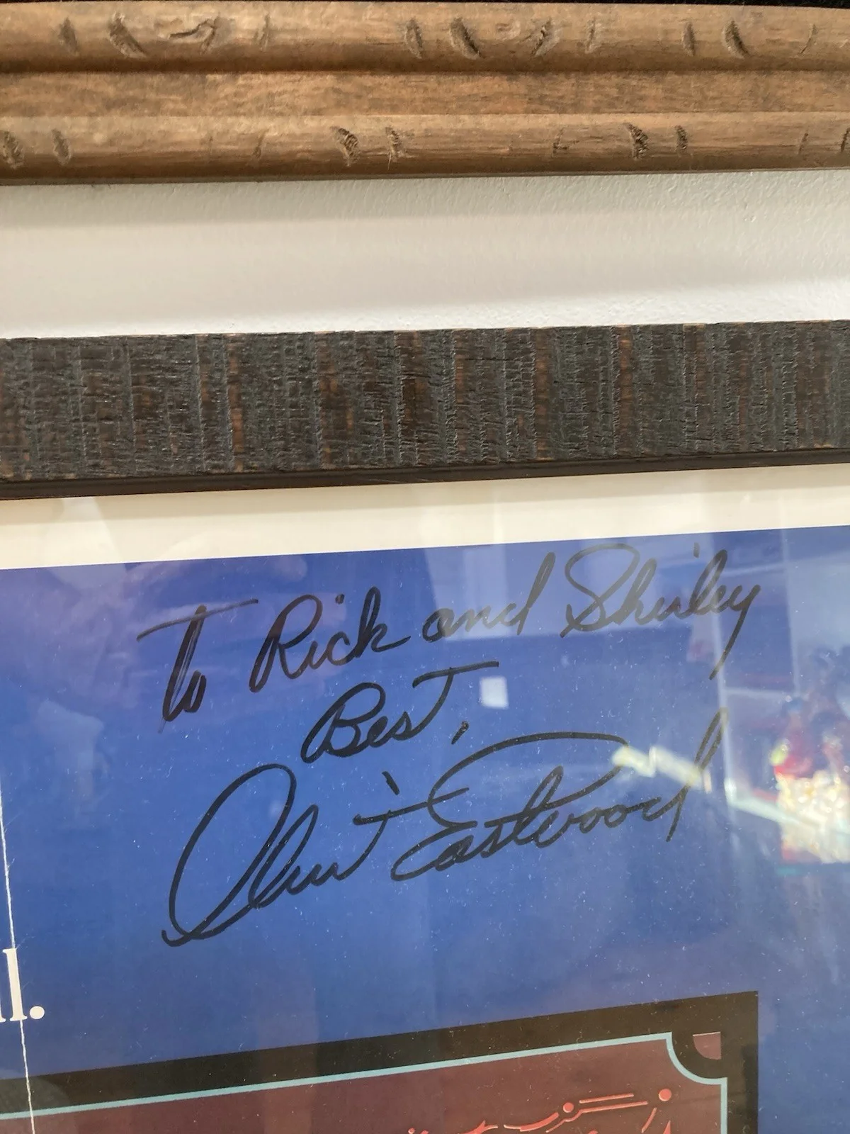 Clint Eastwood Bronco Billy Signed Personalize Movie Poster In Frame, изображение 2