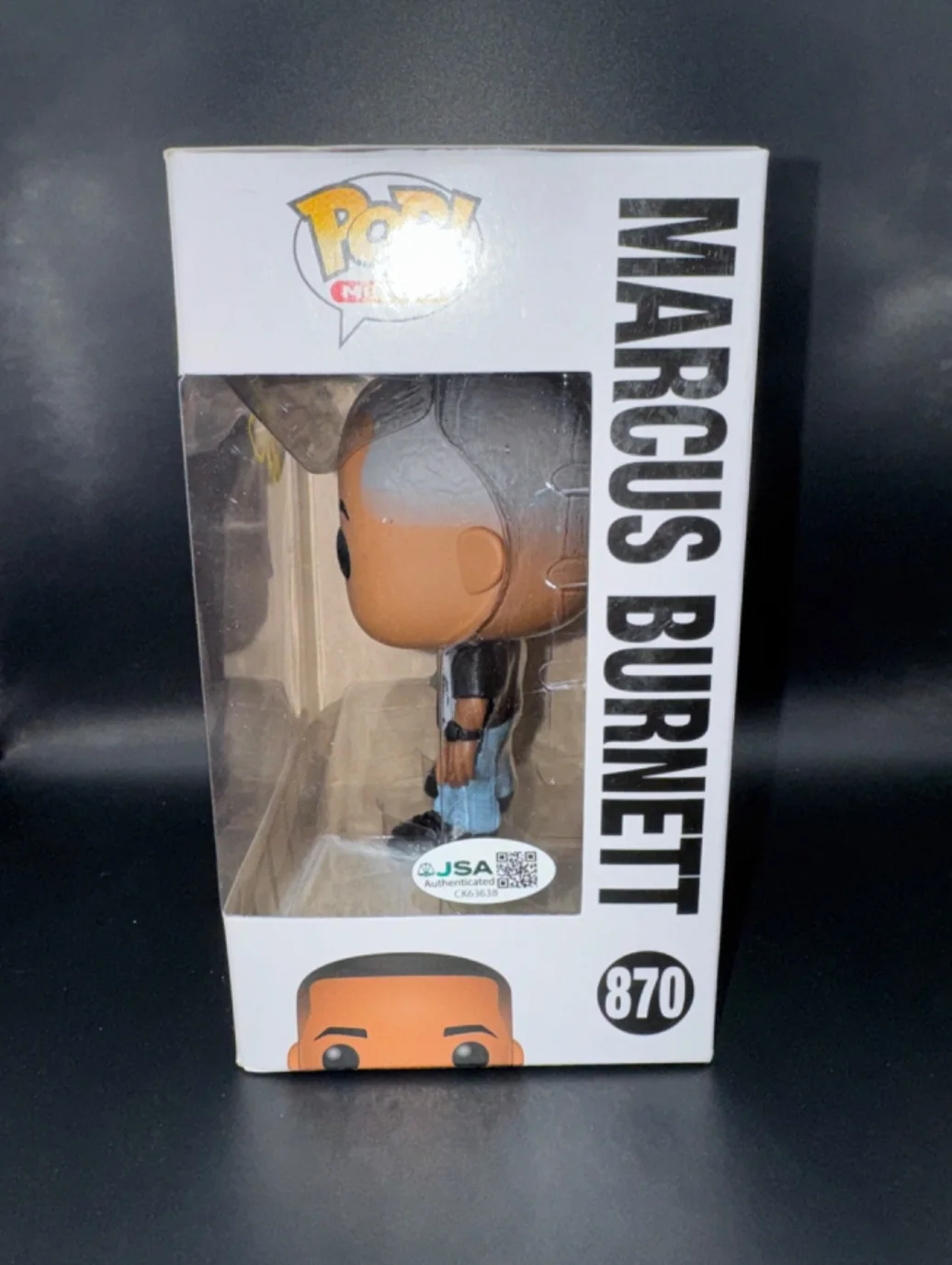 MARTIN LAWRENCE — MARTIN LAWRENCE signed MARCUS BURNETT FUNKO POP FIGURE BAD BOYS #870 w/ COA JSA, image 3