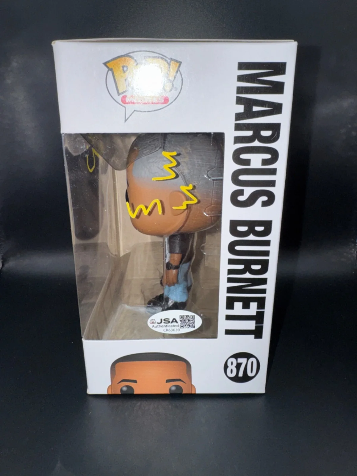 MARTIN LAWRENCE — MARTIN LAWRENCE signed MARCUS BURNETT FUNKO POP FIGURE #870 BAD BOYS w/ COA JSA, изображение 3