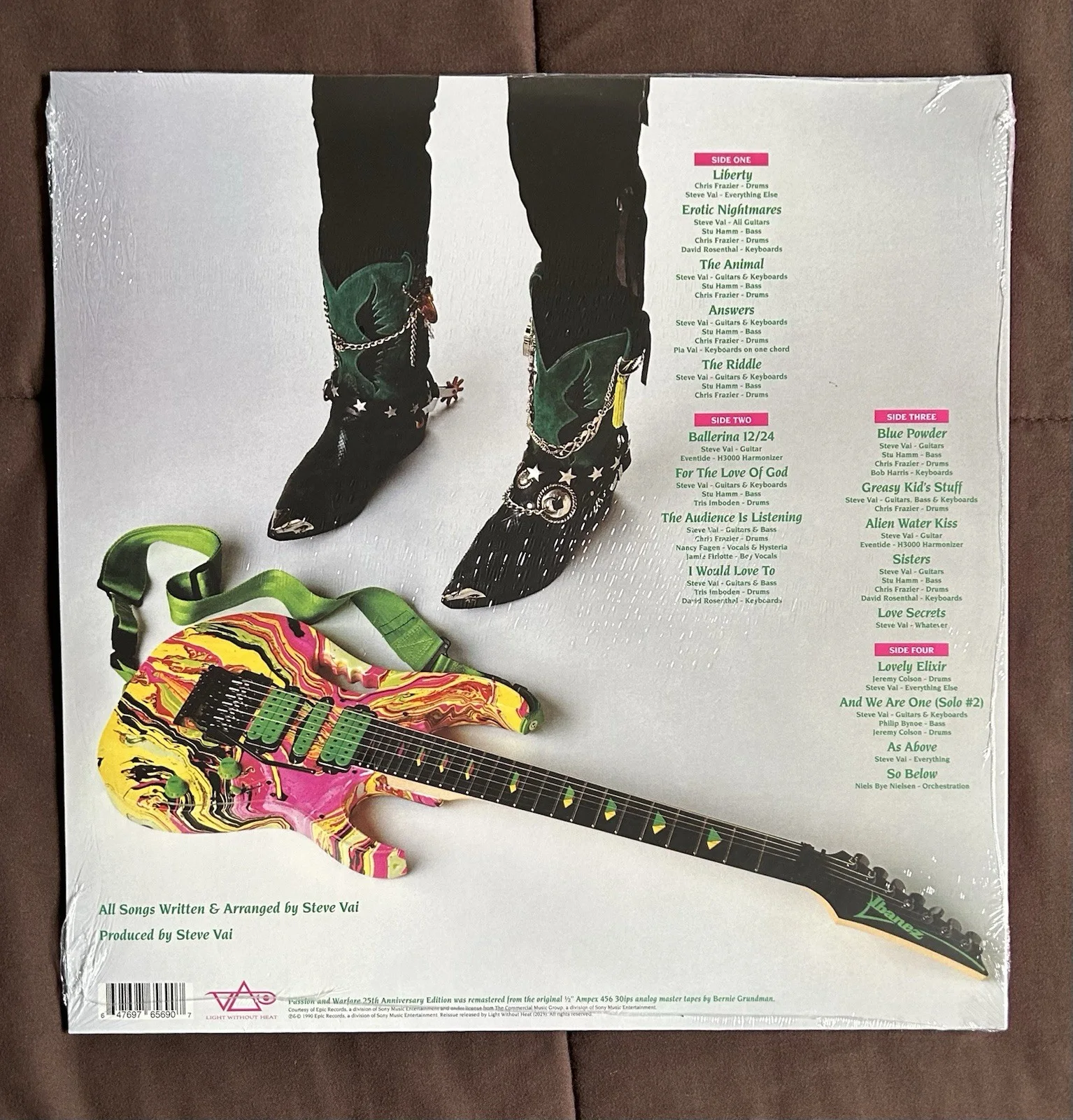 Steve Vai Passion and Warfare 25th Anniversary Splatter Signed 2xLP Vinyl Sealed, image 5