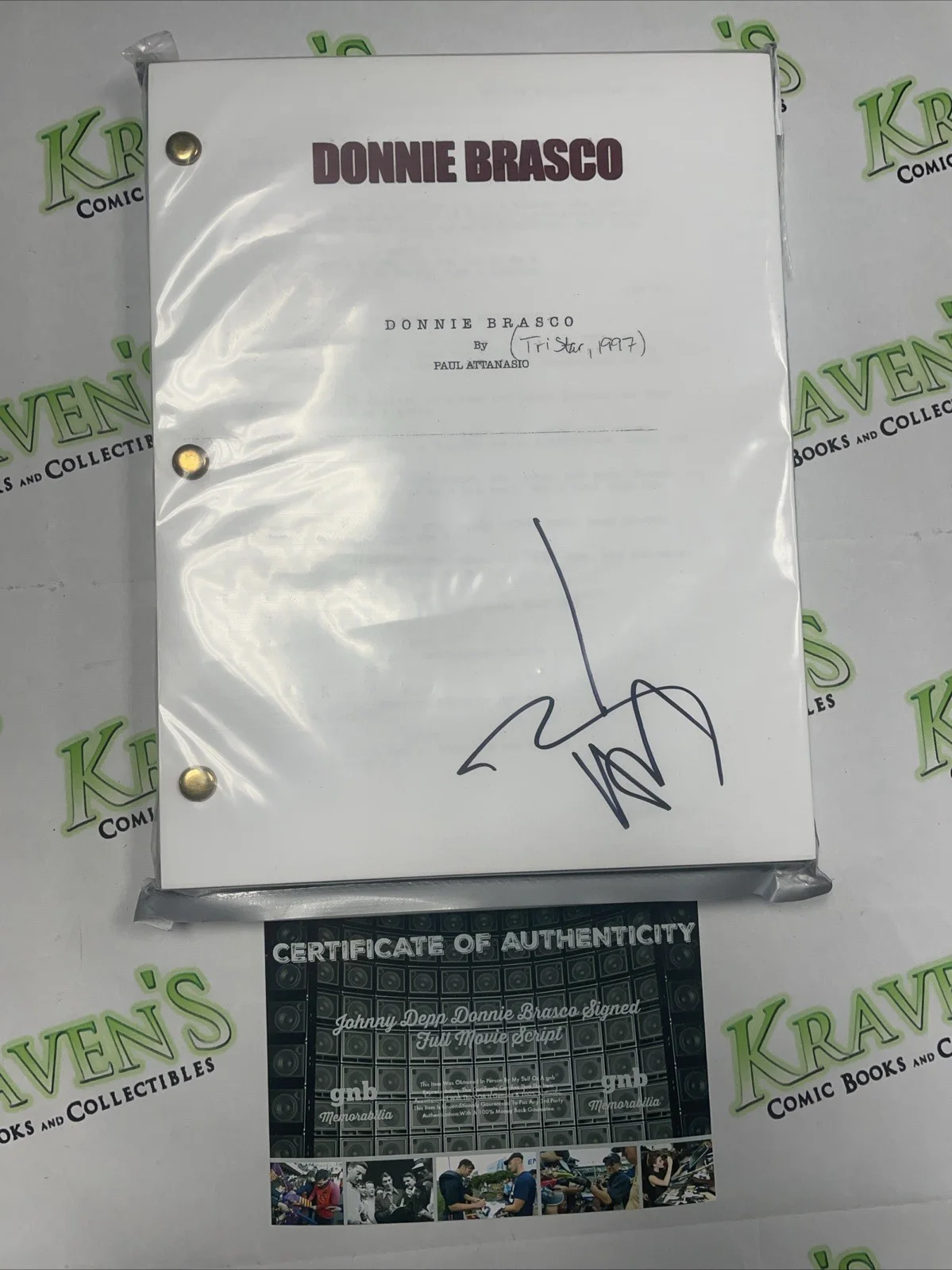 Johnny Depp — Johnny Depp Signed Donnie Brasco Movie Script Full Screenplay COA Bundle, image 2