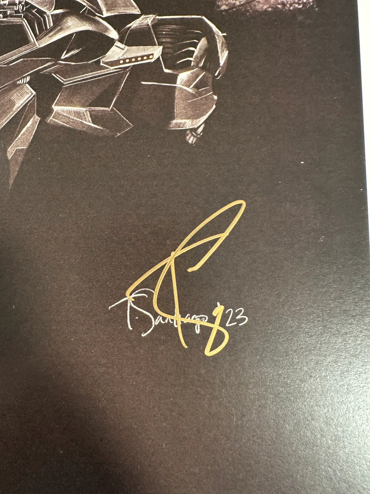 Batman DC Comics 13x19 Lithograph Signed By Tony Santiago (PA), image 2