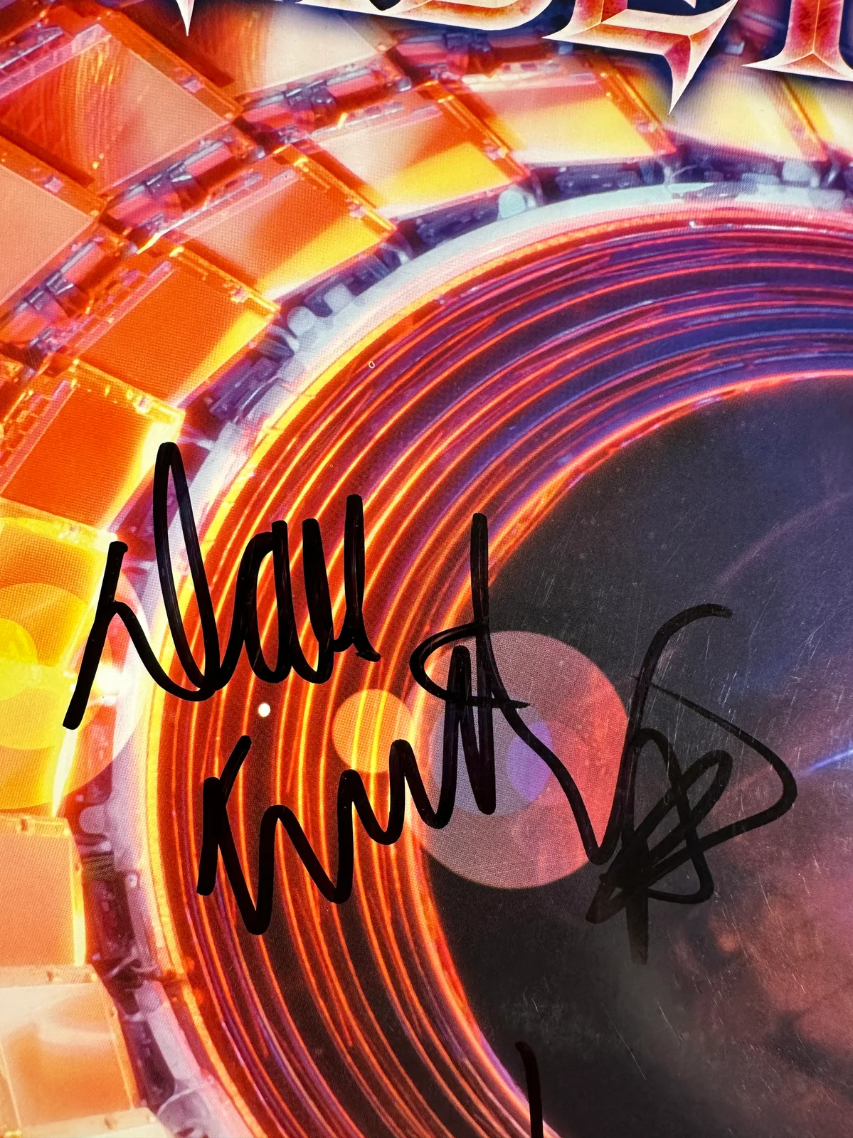 Megadeth Super Collider Album Cover Band Signed Dave Mustaine (Beckett), изображение 3