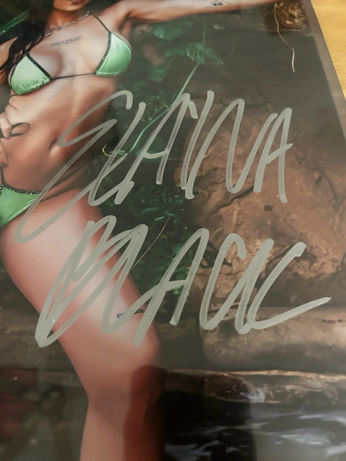 JSA Witnessed Signed Elayna Black Full Autograph Metallic 11x14 Cora Jade, image 2